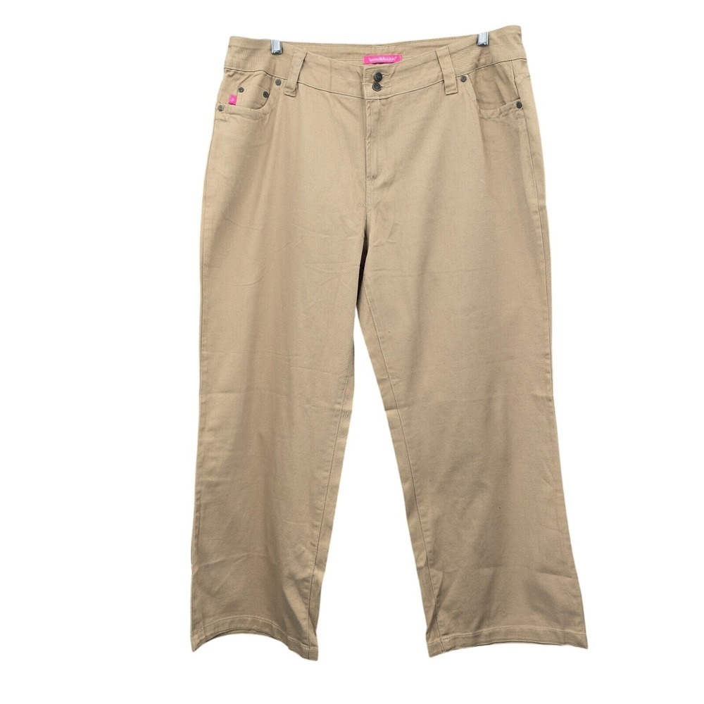Woman Within Jeans Women's Plus 20W X29" Natural Fit Beige Pockets 100% Cotton